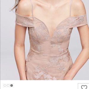 Floral-embroidered Mesh Gown